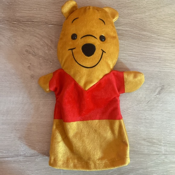 Disney Winnie the Pooh and Eeyore Plush Hand Puppets - Red, Blue, Purple - Picture 4 of 6